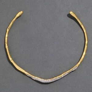 ALEXIS BITTAR Solanales Gold Crystal Skinny Collar